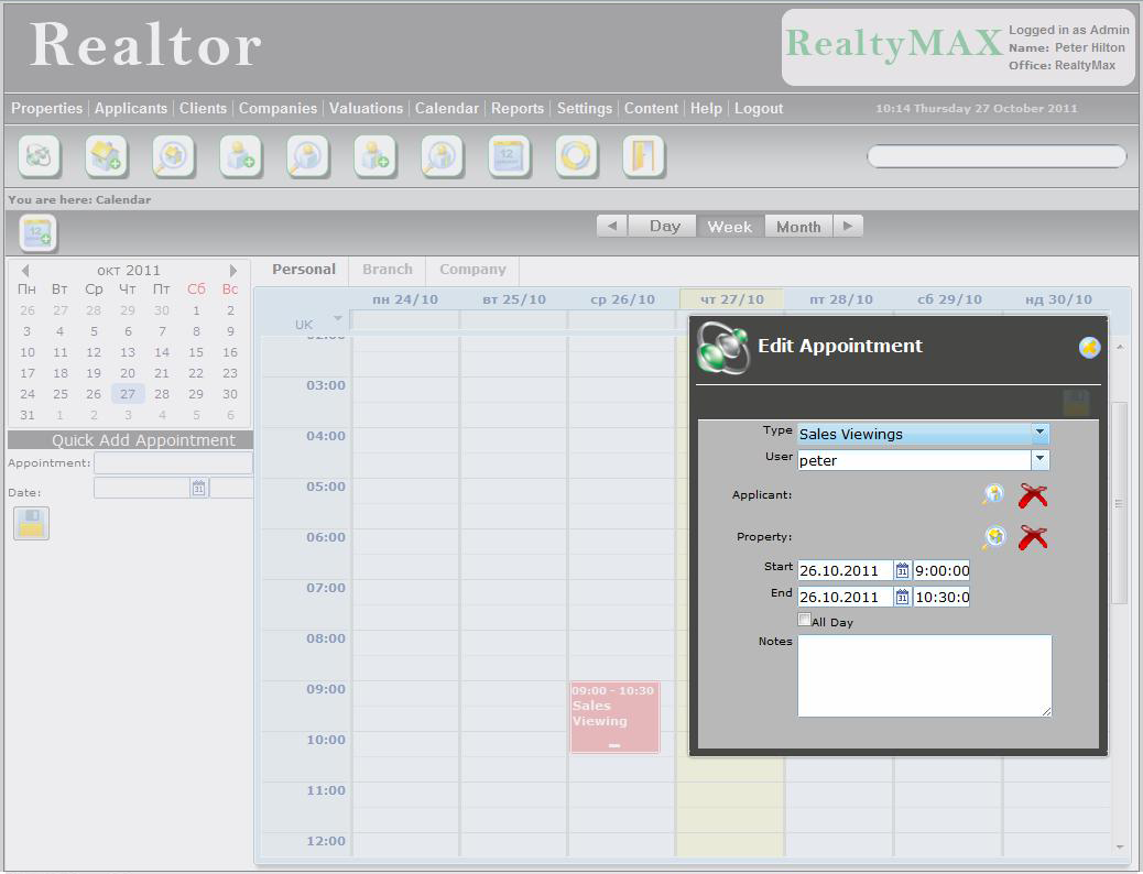 Real estate CRM preview